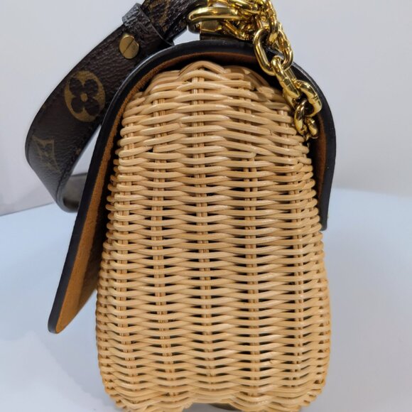 Louis Vuitton Damier Wicker Rattan Monogram Canvas Twist PM Shoulder Bag - Picture 7 of 16